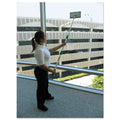 Unger SpeedClean Window Cleaning Kit, 72" to 80", Extension Pole With 8" Pad Holder, Silver/Green