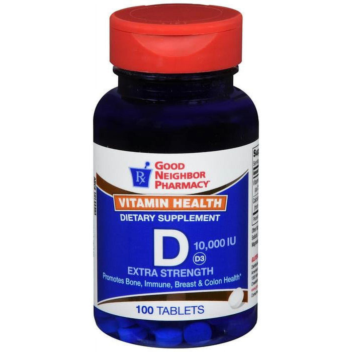 Silver Rod Pharmacy Good Neighbor Vitamin D 10000 IU Tablets 100ct by Pasteur Pharmacy