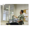 Unger SpeedClean Window Cleaning Kit, 72" to 80", Extension Pole With 8" Pad Holder, Silver/Green