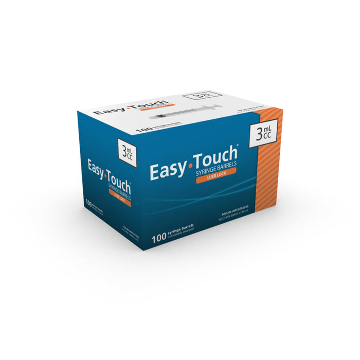 Easy Touch LuerLock Uni-Slip ShealthLock Barrel 100ct Luer Lock Barrel (TB) 3 mL 802030 by Pasteur Pharmacy