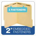 Pendaflex Top Tab Fastener Folder, 2 Fasteners, Letter Size, Manila Exterior, 50/Box