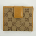 Gucci Brown GG Canvas x Leather Compact Wallet #2652 by Bolt Boutique