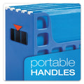 Pendaflex Desktop File With Hanging Folders, Letter Size, 6" Long, Blue