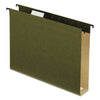 Pendaflex Extra-Capacity SureHook Hanging Folders, 2" Capacity, Letter Size, 1/5-Cut Tabs, Standard Green, 20/Box