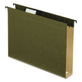 Pendaflex Extra-Capacity SureHook Hanging Folders, 2" Capacity, Letter Size, 1/5-Cut Tabs, Standard Green, 20/Box