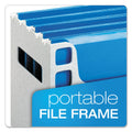 Pendaflex Desktop File With Hanging Folders, Letter Size, 6" Long, Granite
