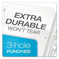 Cardinal Poly Ring Binder Pockets, 8.5 x 11, Clear, 5/Pack