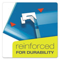 Pendaflex Extra Capacity Reinforced Hanging File Folders with Box Bottom, 2" Capacity, Letter Size, 1/5-Cut Tabs, Blue, 25/Box