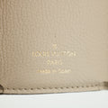 Louis Vuitton Greige Leather Portefeuille Lock Mini Compact Wallet #2655 by Bolt Boutique