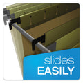 Pendaflex SureHook Hanging Folders, Letter Size, 1/5-Cut Tabs, Standard Green, 20/Box