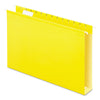 Pendaflex Extra Capacity Reinforced Hanging File Folders with Box Bottom, 2" Capacity, Legal Size, 1/5-Cut Tabs, Yellow, 25/Box
