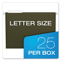 Pendaflex Standard Green Hanging Folders, Letter Size, 1/3-Cut Tabs, Standard Green, 25/Box