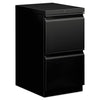 HON Mobile Pedestals, Left or Right, 2 Legal/Letter-Size File Drawers, Black, 15" x 20" x 28"
