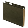 Pendaflex Extra Capacity Reinforced Hanging File Folders with Box Bottom, 1" Capacity, Letter Size, 1/5-Cut Tabs, Green, 25/Box