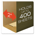 Pendaflex Extra Capacity Reinforced Hanging File Folders with Box Bottom, 2" Capacity, Letter Size, 1/5-Cut Tabs, Green, 25/Box
