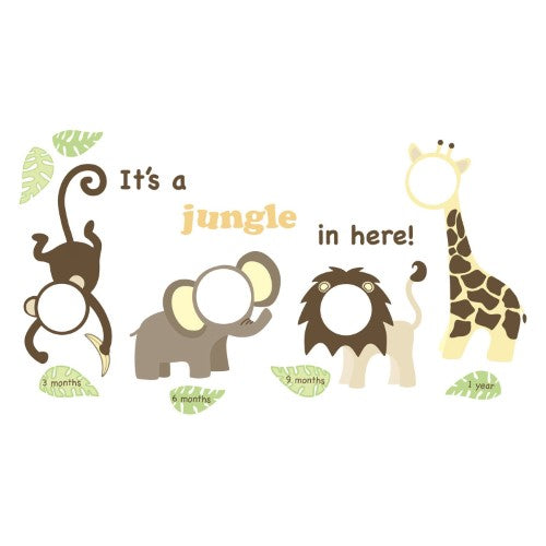 WallPops Jungle and Friends Photo Frame Kit by Vanessa Jane
