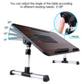 26.6 Foldable Adjustable Laptop Tray Stand Desk with CPU Cooling Fans & Mouse Pad by DailySale