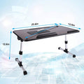 26.6 Foldable Adjustable Laptop Tray Stand Desk with CPU Cooling Fans & Mouse Pad by DailySale