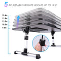 26.6 Foldable Adjustable Laptop Tray Stand Desk with CPU Cooling Fans & Mouse Pad by DailySale