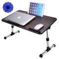 26.6 Foldable Adjustable Laptop Tray Stand Desk with CPU Cooling Fans & Mouse Pad by DailySale
