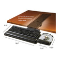 3M Easy Adjust Keyboard Tray, Highly Adjustable Platform, 23" Track, Black