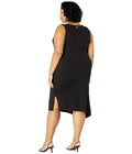 Michael Michael Kors Crewneck Drape Asymmetric Dress in Black, Size 3X by Vanessa Jane