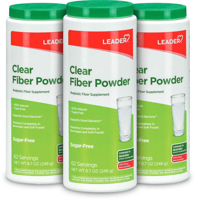 Leader™ Clear Fiber Powder – Prebiotic & Sugar-Free Digestive Support (8.7 oz) by Pasteur Pharmacy