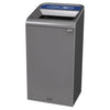 Rubbermaid Configure Indoor Recycling Waste Receptacle, 23 gal, Gray, Mixed Recycling