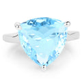 9.00 Carat Genuine Blue Topaz .925 Sterling Silver Ring by Bids.com