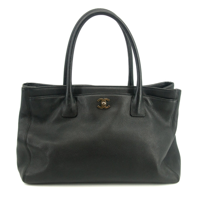 Chanel Caviar Skin Black Executive Tote Bag w/ Pouch 6 Series #2669 by Bolt Boutique