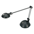 Alera Twin-Arm Task LED Lamp with USB Port, 11.88"w x 5.13"d x 18.5"h, Black