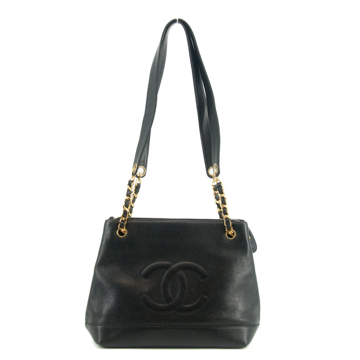 Chanel CC Caviar Skin Black Shoulder Bag 2 Series #2670 by Bolt Boutique