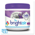 BRIGHT Air Super Odor Eliminator, Lavender and Fresh Linen, Purple, 14 oz Jar, 6/Carton