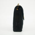 Chanel Coco Rinestone Chain Shoulder Bag Black Satin #2671 by Bolt Boutique