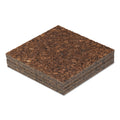 Universal Cork Tile Panels, Dark Brown, 12 x 12, 4/Pack