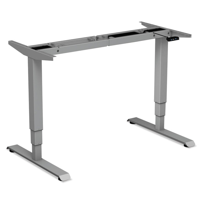 Alera AdaptivErgo 3-Stage Electric Height-Adjustable Table Base with Memory Controls, 48 to 72 w x 24 to 36d x 25 to 50.7h, Gray