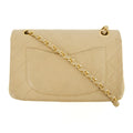 Chanel Lambskin Double Flap 23 Beige 24k Gold Turn Lock Shoulder Bag #2672 by Bolt Boutique