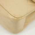 Chanel Lambskin Double Flap 23 Beige 24k Gold Turn Lock Shoulder Bag #2672 by Bolt Boutique