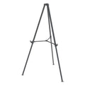 MasterVision Quantum Heavy Duty Display Easel, 35.62" to 61.22" High, Plastic, Black