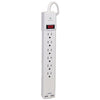 Innovera Surge Protector, 6 AC Outlets/2 USB Ports, 6 ft Cord, 1,080 J, White