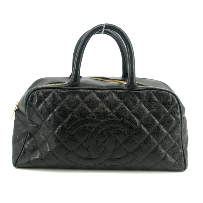 Chanel Caviar Skin Matlasse Caviar Skin Mini Boston Bag 10 Series #2677 by Bolt Boutique