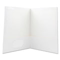 Universal Laminated Two-Pocket Portfolios, Cardboard Paper, 100-Sheet Capacity, 11 x 8.5, White, 25/Box