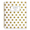 Cambridge Gold Dots Hardcover Notebook, 1 Subject, Wide/Legal Rule, White/Gold Cover, 11 x 8.88, 80 Sheets