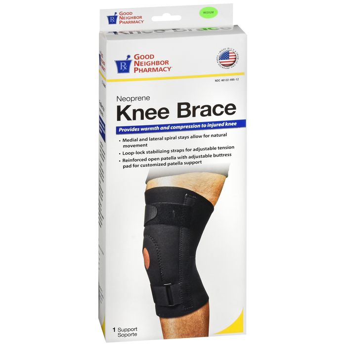 Good Neighbor Pharmacy Neoprene Knee Brace Black Medium 1ct by Pasteur Pharmacy
