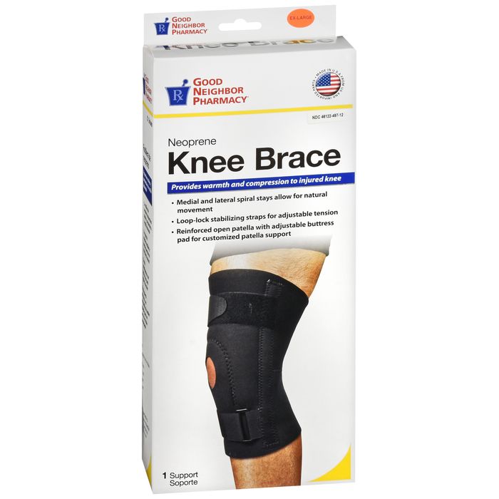 Good Neighbor Pharmacy Neoprene Knee Brace Black Extra Large 1ct by Pasteur Pharmacy