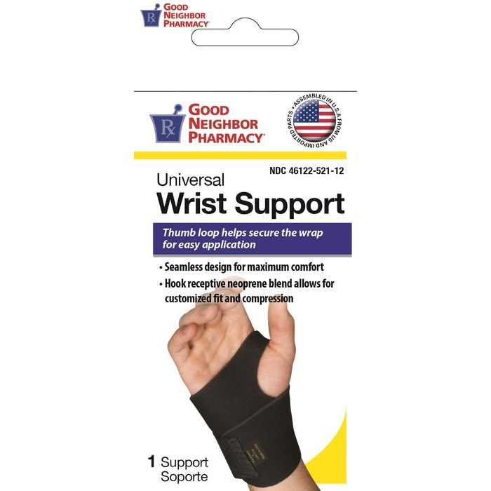 Good Neighbor Pharmacy Universal Wrist Support Black 1ct by Pasteur Pharmacy