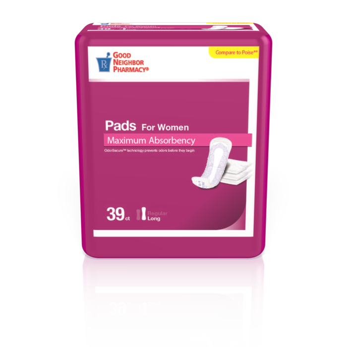 Good Neighbor Pharmacy Bladder Pads For Women Maximum Absorbency 4x39ct by Pasteur Pharmacy