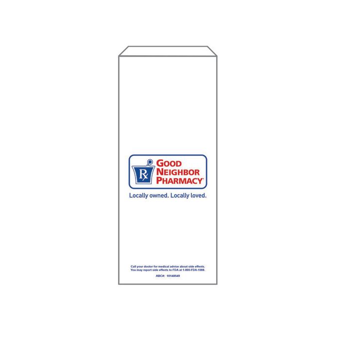Good Neighbor Pharmacy Bag White S Rx 4X1X10 3000 by Pasteur Pharmacy