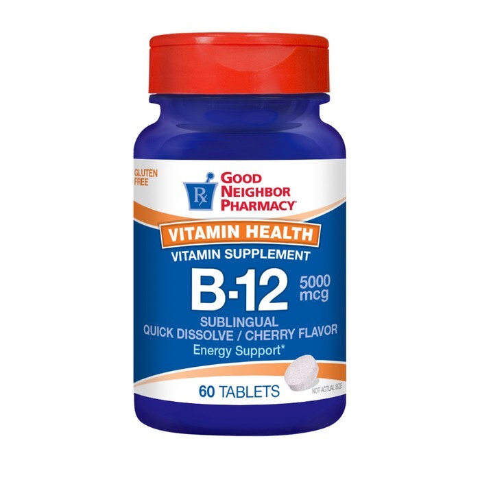Good Neighbor Pharmacy B12 5000mcg Quick Dissolve Tablets 60ct by Pasteur Pharmacy