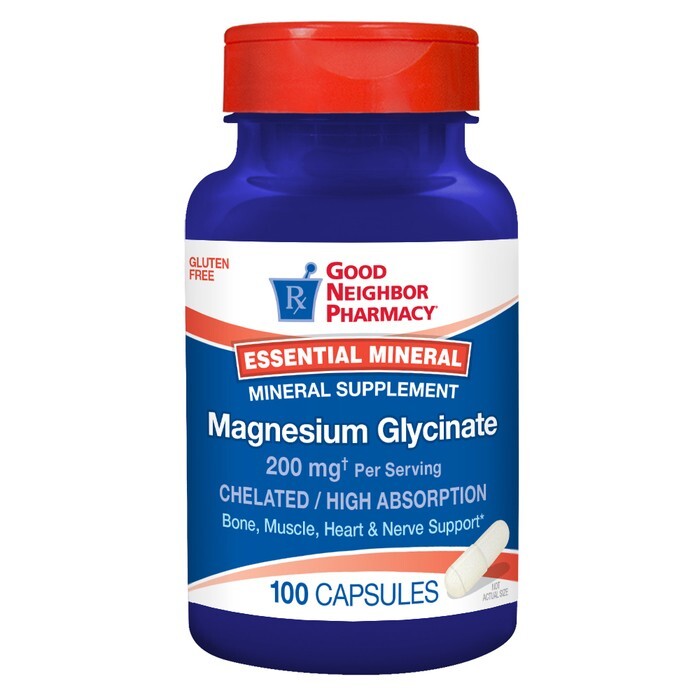 Good Neighbor Pharmacy Magnesium Glycinate 200mg Capsules 100ct Magnesium Glyc by Pasteur Pharmacy